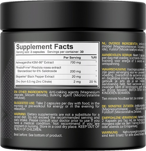 Dedicated Ashwa-Bol 60 Kapseln | ROUGHBULL FITNESS