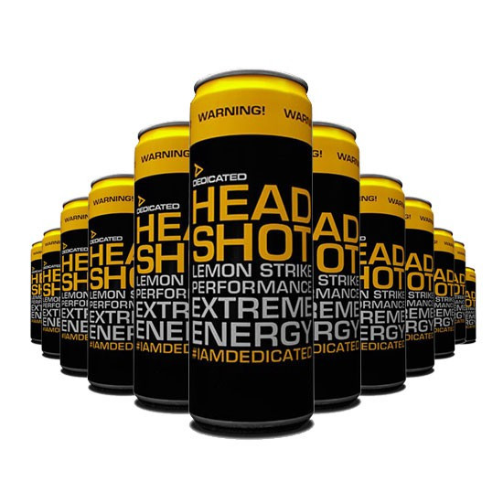 Dedicated Headshot Drink (12x355ml) Lemon Strike | ROUGHBULL FITNESS