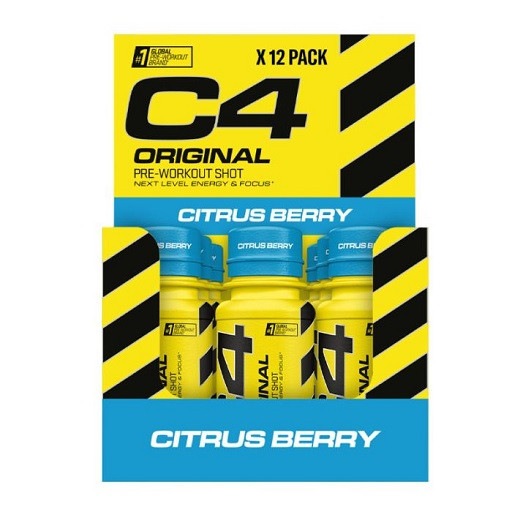 Cellucor C4 Original Shot 12 x 60ml Millions Strawberry | ROUGHBULL FITNESS