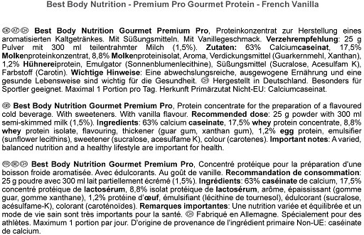 Best Body Gourmet Premium Pro Protein 500g Stracciatella | ROUGHBULL FITNESS