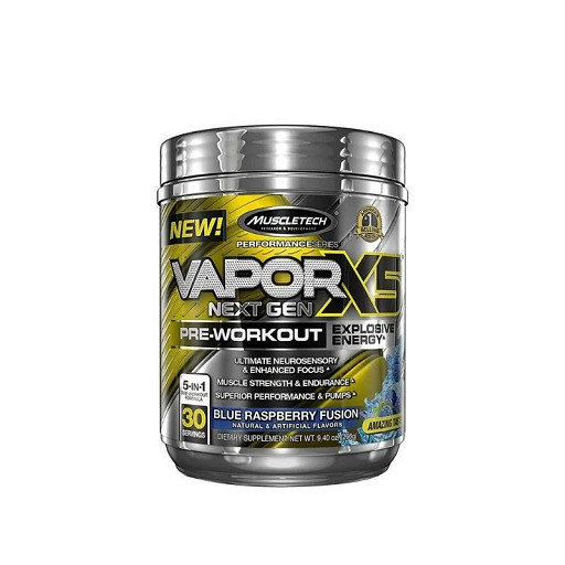 MuscleTech naNO Vapor X5 Next Gen Blue Raspberry 228g | ROUGHBULL FITNESS