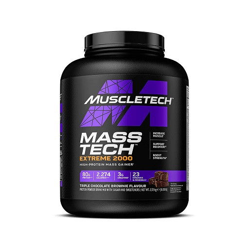 Muscletech Mass-Tech 2000, 2720g Tripple Chocolate Brownie | ROUGHBULL FITNESS