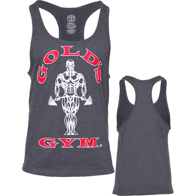 Gold´s Gym Classic Stringer Tank Top - Charcoal - Dunkelgrau M | ROUGHBULL FITNESS