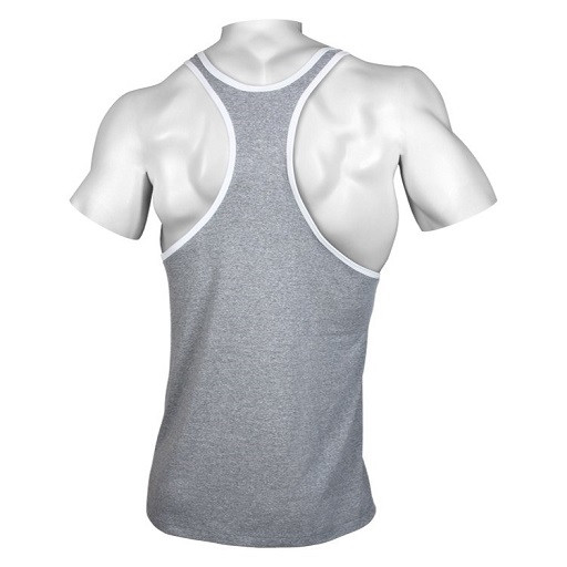 Gold´s Gym Muscle Joe Contrast Stringer Tank - Hellgrau S | ROUGHBULL FITNESS