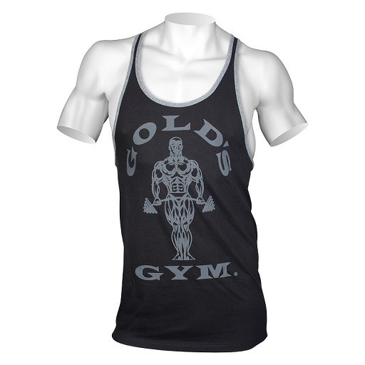Gold´s Gym GGVST004 Contrast Stringer schwarz/grey XL | ROUGHBULL FITNESS