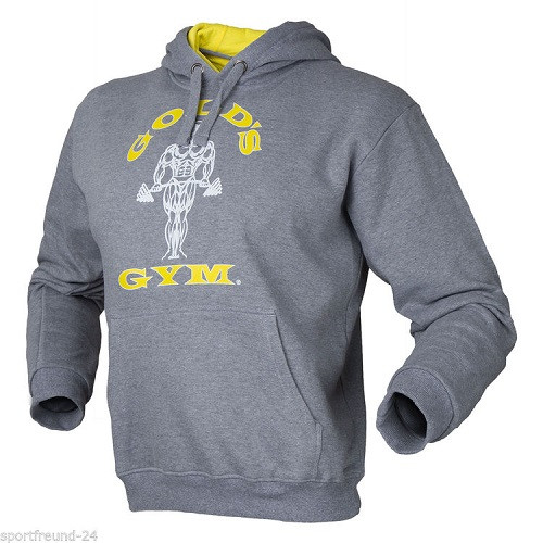 Gold´s Gym Muscle Joe Pullover Hoodie - grau L | ROUGHBULL FITNESS