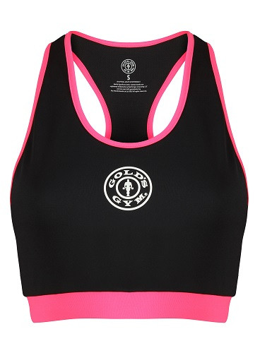 Gold´s Gym GGLTOP025  - Ladies Crop Top - blk/pink XS | ROUGHBULL FITNESS