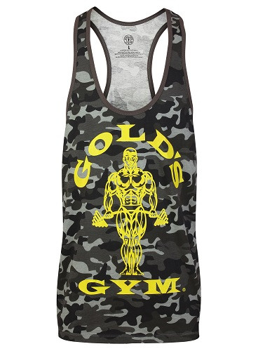 Gold´s Gym GGVST051 Muscle Joe Premium Tank Camo - black L | ROUGHBULL FITNESS