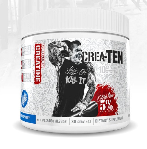 Rich Piana 5% Nutrition CREA-10 270g 30 Servings Blue Raspberry | ROUGHBULL FITNESS