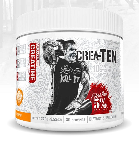 Rich Piana 5% Nutrition CREA-10 270g 30 Servings Push Pop | ROUGHBULL FITNESS