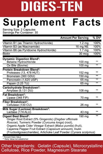 Rich Piana 5% Nutrition DIGESTIVE DEFENDER - 1x Diges-Ten 60 Kapseln & 1x Probio-75 60 Kapseln | ROUGHBULL FITNESS