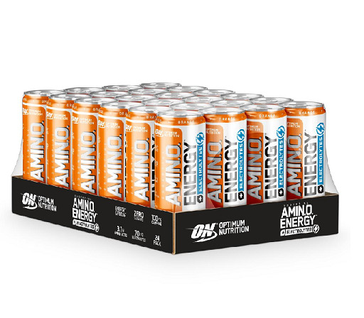 Optimum Nutrition Amino Energy + Electrolytes RTD, 24 x 250 ml Pink Lemonade | ROUGHBULL FITNESS