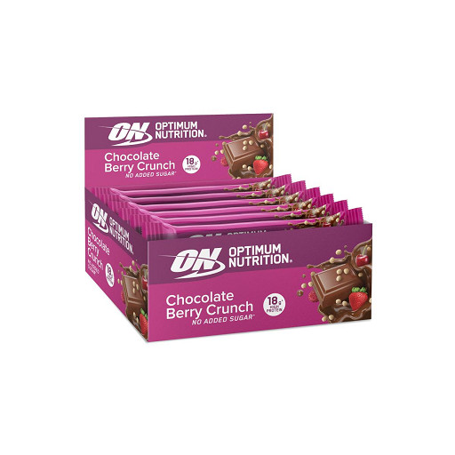 Optimum Nutrition Crunchy Protein Bar 12x55g Chocolate Berry Crunch | ROUGHBULL FITNESS