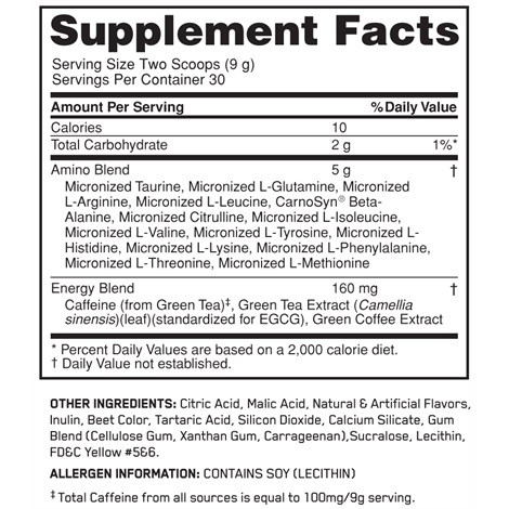 Optimum Amino Energy 270g Lemon Lime | ROUGHBULL FITNESS