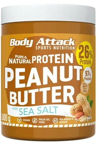 Body Attack Peanut Butter 1000g Sea Salt | ROUGHBULL FITNESS
