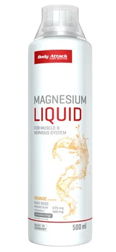 Body Attack Magnesium Liquid Orange 500ml | ROUGHBULL FITNESS