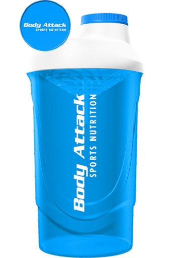Body Attack Shaker 600ml Rot-Transparent | ROUGHBULL FITNESS
