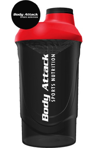 Body Attack Shaker 600ml Schwarz | ROUGHBULL FITNESS