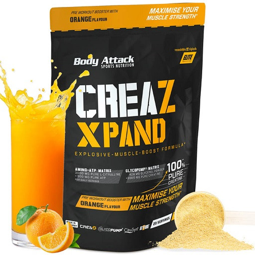 Body Attack Creaz Xpand 300g Orange Flavour | ROUGHBULL FITNESS