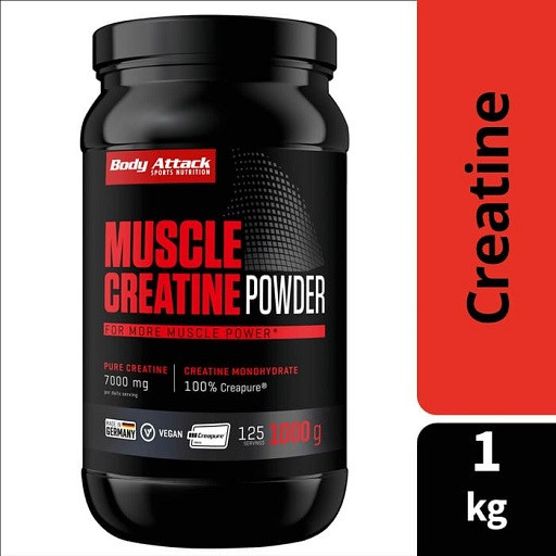 Body Attack Muscle Creatine (Creapure) 1000g | ROUGHBULL FITNESS