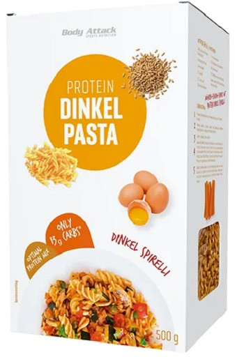 Body Attack Protein Dinkel Pasta (Spirelli) 500g | ROUGHBULL FITNESS