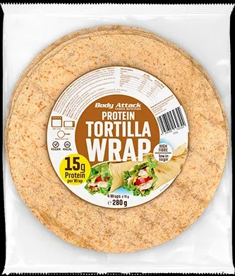 Body Attack Protein Tortilla Wraps 280g  | ROUGHBULL FITNESS