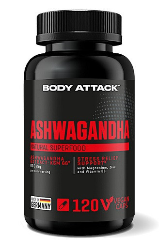 Body Attack Ashwagandha KSM-66 - 120 Kapseln | ROUGHBULL FITNESS