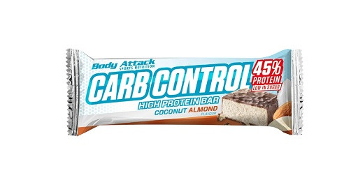 Body Attack Carb Control - Proteinriegel 100g (15 Riegel) OHNE ORIG. VERP.KARTON Coconut Almonf | ROUGHBULL FITNESS