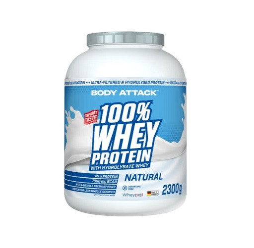 Body Attack 100% Whey Protein 2300g Erdbeere | ROUGHBULL FITNESS