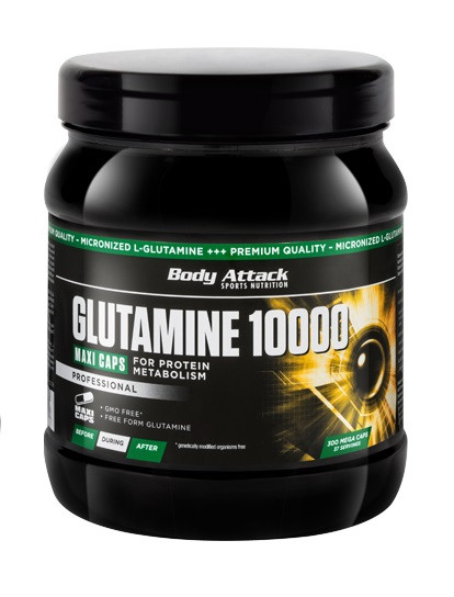 Body Attack Glutamine 10000, 300 Kapsel | ROUGHBULL FITNESS
