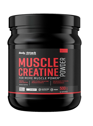 Body Attack Muscle Creatine (Creapure) 500g | ROUGHBULL FITNESS