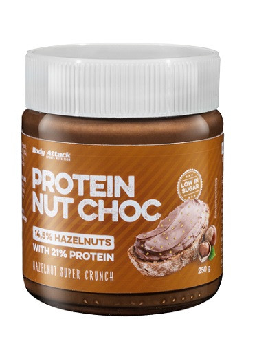 Body Attack Protein CHOC Creme - 250g Hazelnut Super Crunch | ROUGHBULL FITNESS