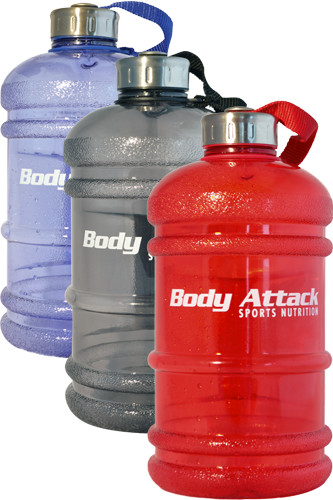 Body Attack Water Bottle - Wasserflasche XXL - 2,2 Liter Blau | ROUGHBULL FITNESS
