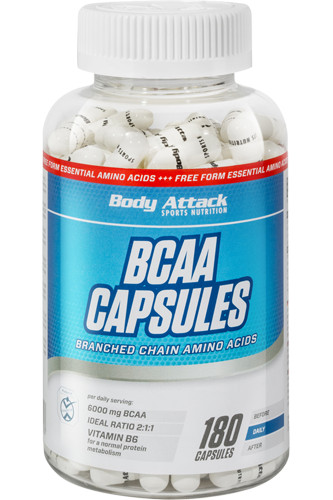 Body Attack BCAA Capsules 180 Caps | ROUGHBULL FITNESS