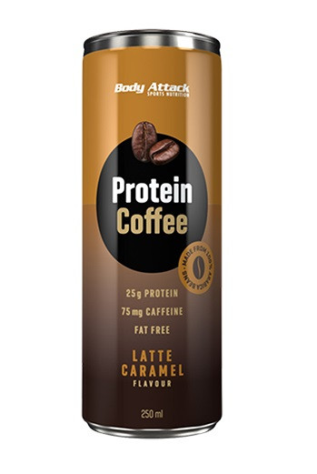 Body Attack Protein Coffee - Latte Caramel (12*250ml) | ROUGHBULL FITNESS