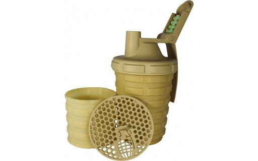 Grenade Shaker mit Kapsel Einspeicherung, 600ml Schwarz | ROUGHBULL FITNESS