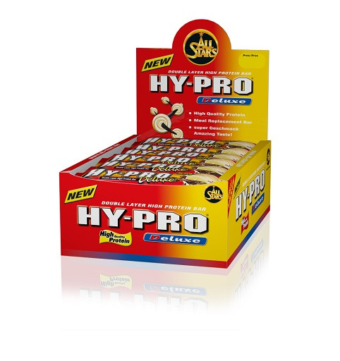 All Stars Hy-Pro Deluxe Bar 24x 100g Display White-Chocolate Crunch | ROUGHBULL FITNESS