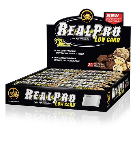 All Stars RealPro low carb 24x 50g Dispaly Chocolate | ROUGHBULL FITNESS