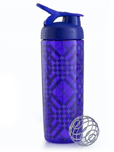 Blender Bottle Sportmixer Signature Sleek 820ml Purple Tratan Plaid | ROUGHBULL FITNESS