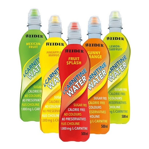 Weider L-Carnitine WATER  6 x 500ml Fruit Splash | ROUGHBULL FITNESS