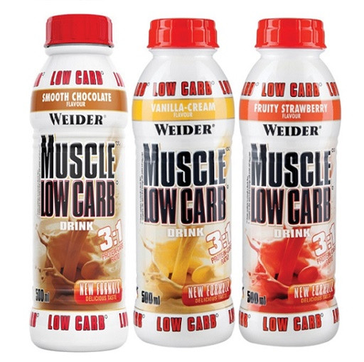 Weider Muscle Low Carb Drink, (6x500 ml) Schoko | ROUGHBULL FITNESS