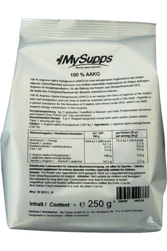 MySupps 100% AAKG 250g | ROUGHBULL FITNESS