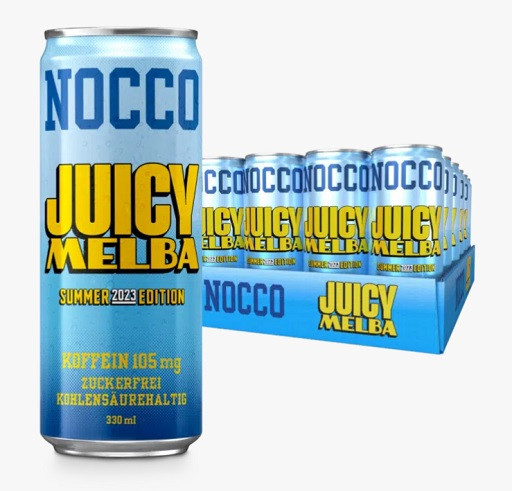 Nocco BCAA Drink 330 ml Juicy Melba 23 Stück Deformiert | ROUGHBULL FITNESS