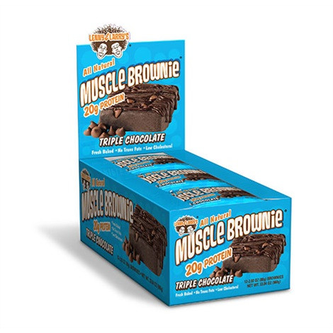 Lenny & Larry Muscle Brownie - (12x 65g) Peanut Butter | ROUGHBULL FITNESS