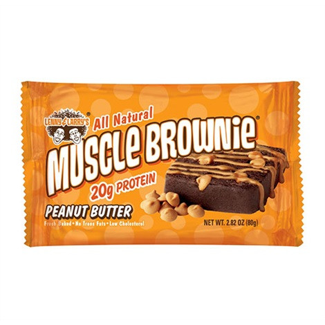 Lenny & Larry Muscle Brownie - (12x 65g) Peanut Butter | ROUGHBULL FITNESS