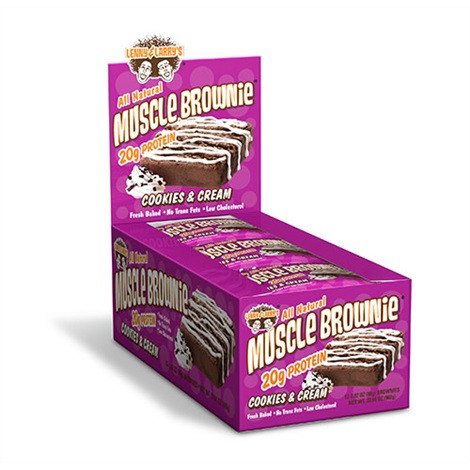 Lenny & Larry Muscle Brownie - (12x 65g) Cookie & Cream | ROUGHBULL FITNESS