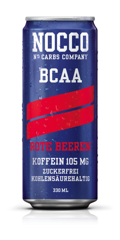 Nocco BCAA Drink blau (24 x 330 ml) Rote Beeren | ROUGHBULL FITNESS
