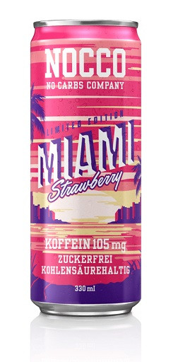 Nocco BCAA Drink 24 x 330 ml Miami - Strawberry | ROUGHBULL FITNESS