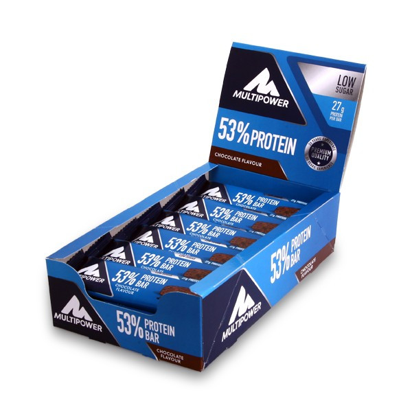 Multipower 53% Protein Bar 24x 50g Chocolate Cream | ROUGHBULL FITNESS
