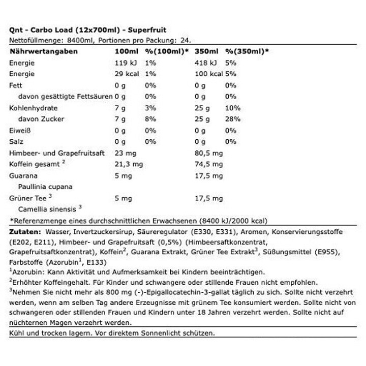 QNT Carbo Load 12x700ml